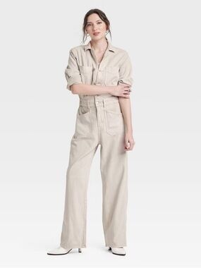 Women's Denim Baggy Jumpsuit - size 12